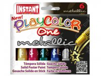 Temperové barvy PLAYCOLOR METALLIC tuhé, 6x10g